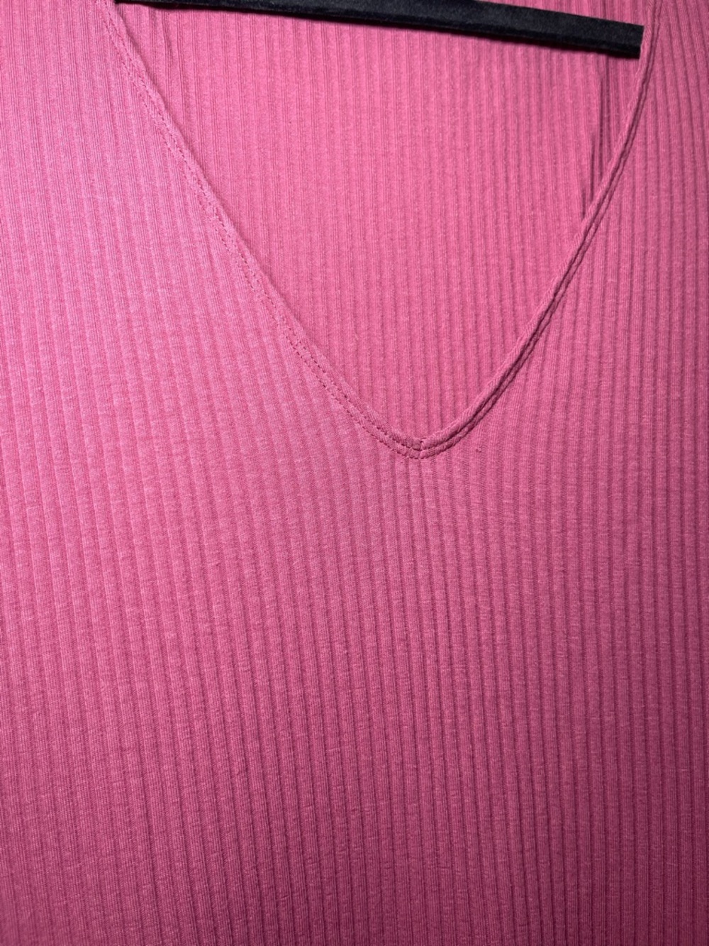 Abercrombie & Fitch Dark Pink Mini Dress V-Neck Short Sleeve Casual Size Large - Picture 3 of 16